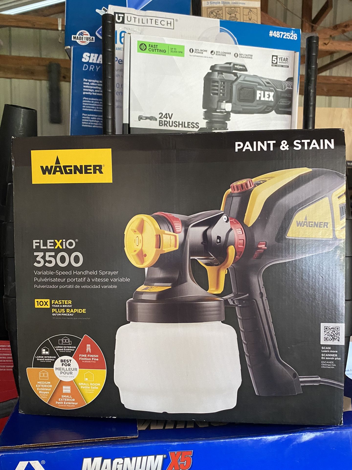 Wagner FLEXiO 3500 Corded Electric Handheld HVLP Paint Sprayer for Sale