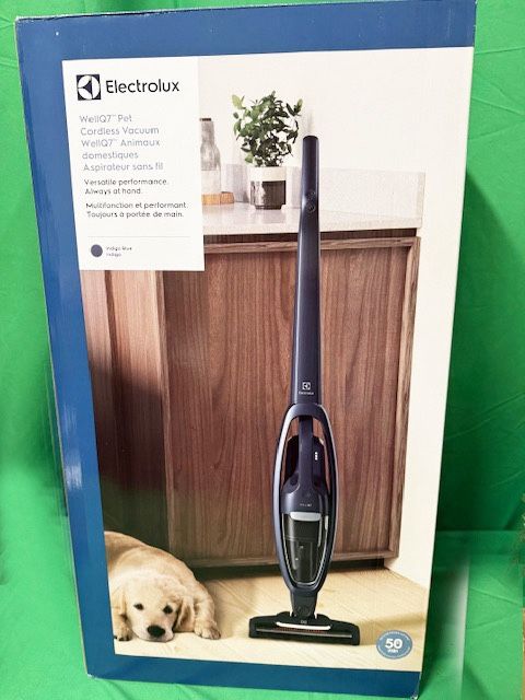 New, Firm, Electrolux WellQ7 Pet Cordless 2-in-1 Vacuum Cleaner, Indigo Blue