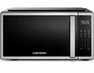 Chefman Countertop Microwave Oven 0.7 Cu. Ft., 700W, 3 Presets, & 10 Power Levels – Stainless Steel