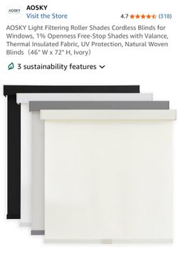 New in box Window Blinds 46W X 72H