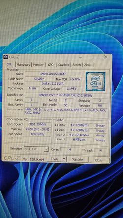 Desktop just mother board and cpu i-5 6402P
