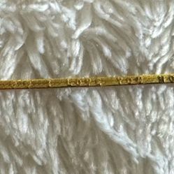 Stunning 14k I Love You Mom Herringbone Bracelet 7"