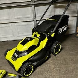 Rioby 40V HP Brushless 21 in. Cordless Battery Walk Behind Self-Propelled Lawn Mower with (2) 6.0 Ah Batteries and Charger
