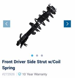 Front Driver Side Strut with Coil Spring