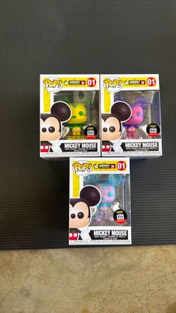 Disney Mickey Mouse #01 Funko Pop Limited Edition Set of 3