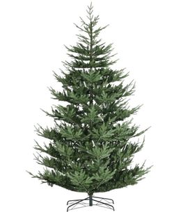 9 Foot Artificial Christmas Tree, Pine Hinged Xmas Tree with 1939 Realistic Branches, Steel Base, Auto Open, Green - New in Box 