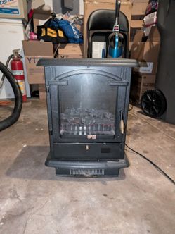 Black Electric Fireplace Space Heater