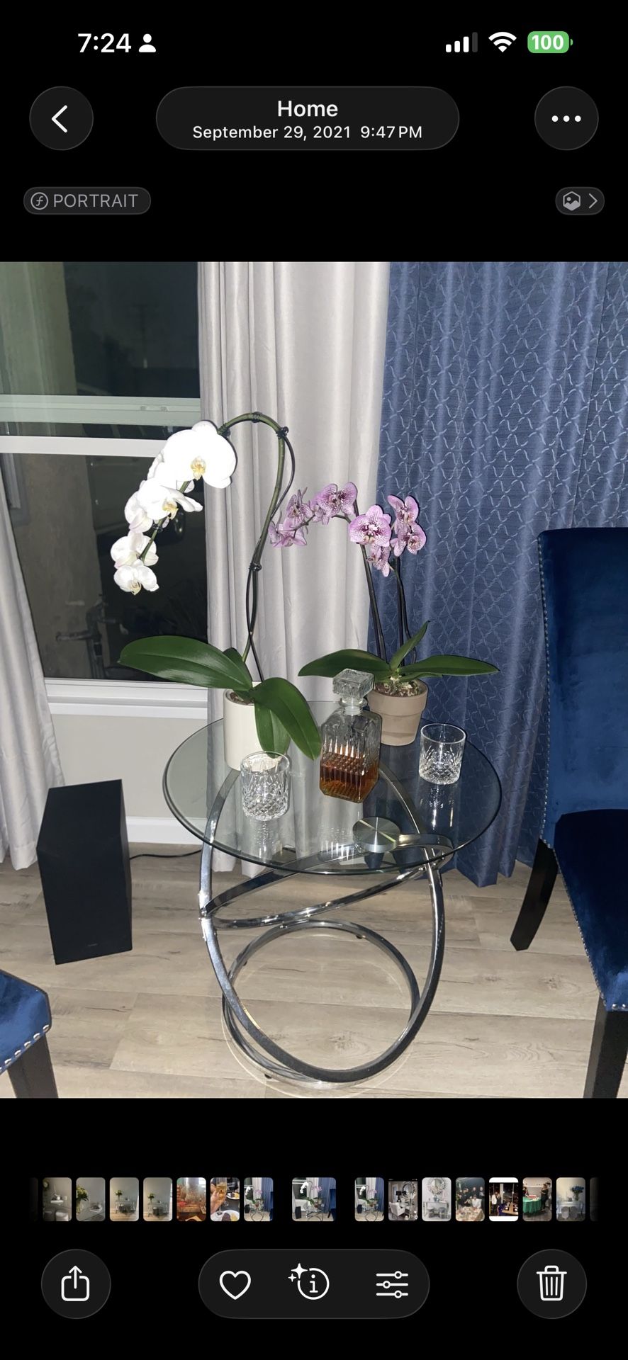 Glass Coffee table & 2 glass side tables