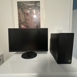 HP Pavilion gaming desktop + Hp 60hz Monitor 