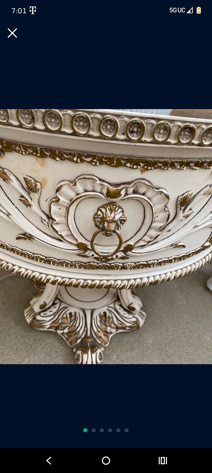 Antique French Provincial Side Table with Drawer - Very Rare