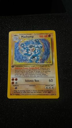 Machamp 1st edition Pokemon card