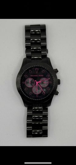 MK Watch Black/Pink 