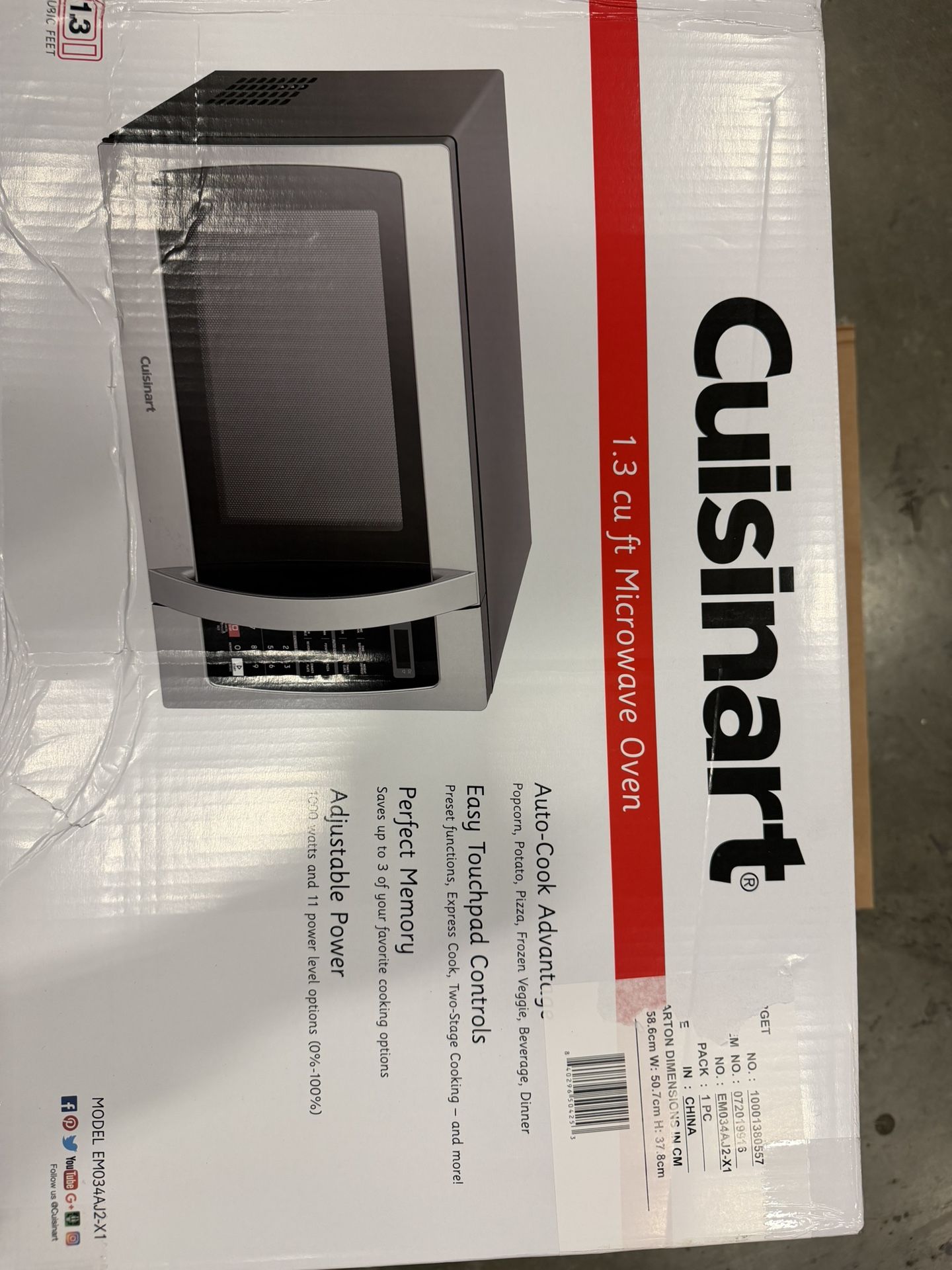๐ฅ Brand-New Cuisinart Microwave โ Stainless Steel Power & Style for $60 (Firm) ๐ฅ