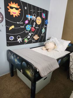 Custom Space Bed (Toddler) With Mattress - Solid Wood