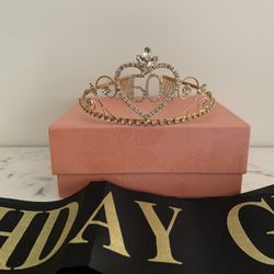 50th Birthday Crown , Sage, Pin Table Cover