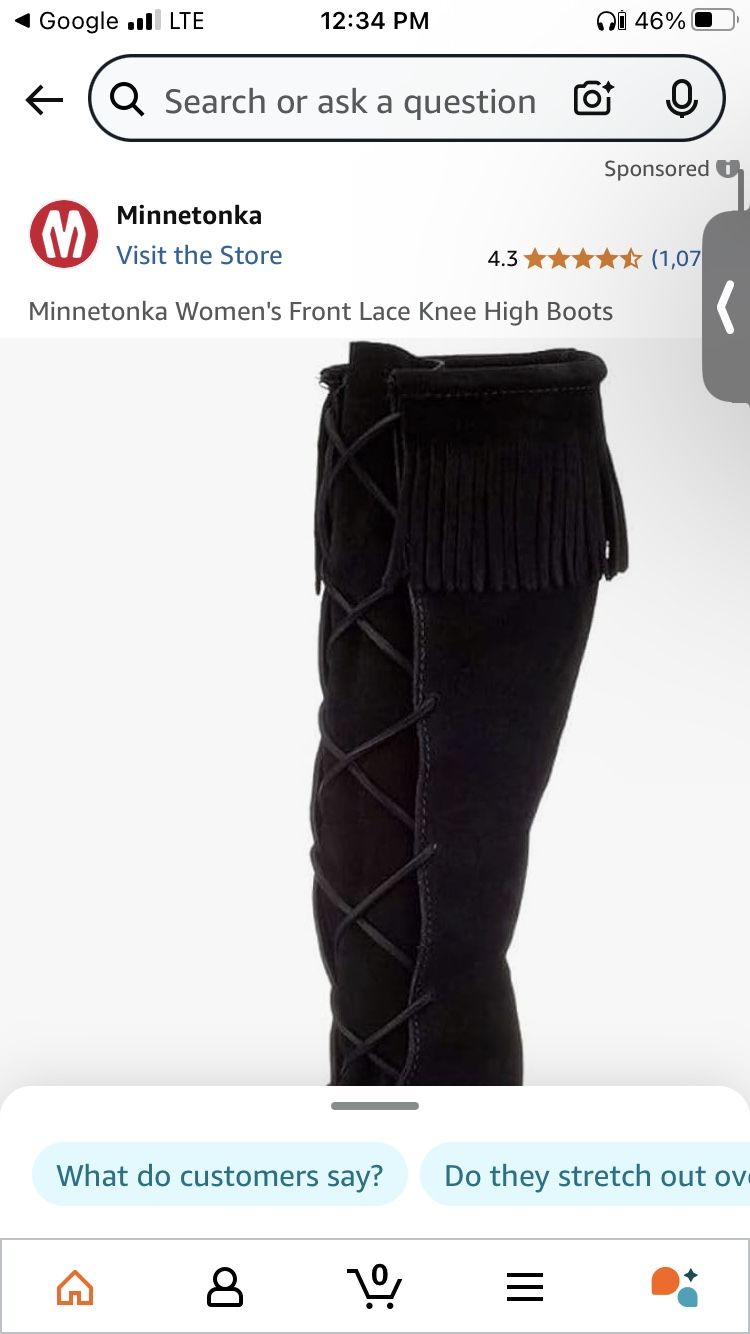 Minnetonka Women's Front Lace Knee High Boots