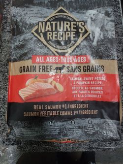 Dry dog food - Nature's Recipe Grain free Salmon, sweet potato and pumpkin.