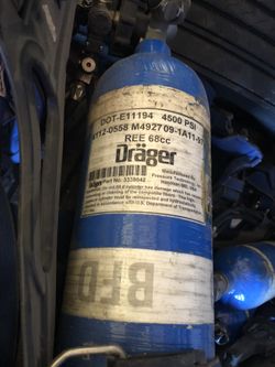 DRAGER SCBA CARBON COMPOSITE BREATHING AIR Tank DOT-E 11194