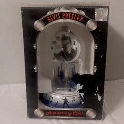 Elvis Presley Glass Dome Anniversary Clock