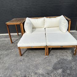 Modular Patio Sofa Couch With End Table