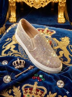 Champagne shoes with bling bling