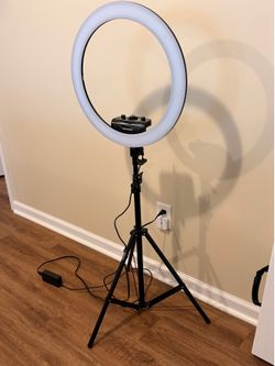 NEEWER 18 Inch Ring Light with Tripod Stand, 55W Large LED