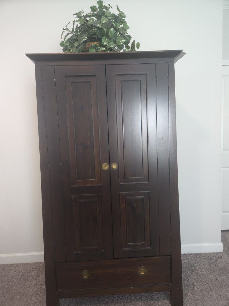 Armoire Entertainment Center & King Headboard