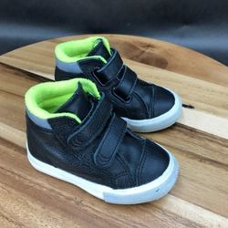 Converse All Star Chuck Taylor Black Hi Top Sneakers Hook And Loop Little Kids 5