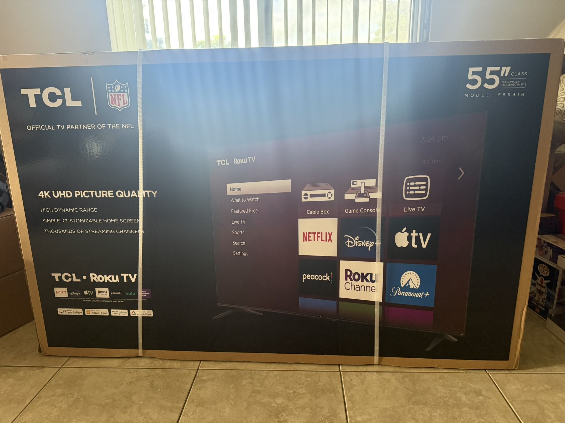 *NEW* TCL 55” 4K TV With Roku TV