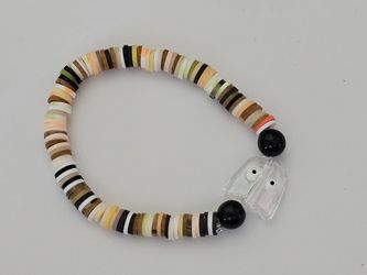 Random Ghost Halloween Theme Clay Bracelet
