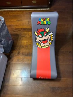 X Rocker Super Mario Floor Rocker Kids Gaming Chair BOWSER. Edition Retired Rare