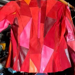 Leather & Suede Patchwork Jacket