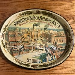 Vintage 1974 Anheuser-Busch Metal Tray
