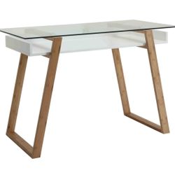 Oslo Sundance Desk With Glass Top And Shelf