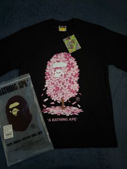 Small Pink blossom Bape tee