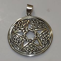 Authentic Sterling Silver Celtic Star  Pendant 