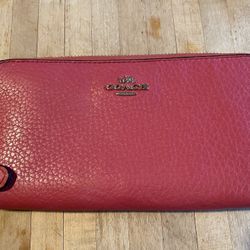 COACH Leather Wallet (pink)