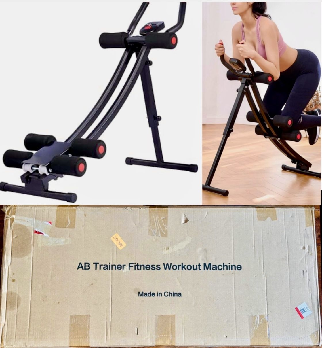 ZELUS AB Machine Waist Toner For Home Gym - AB Crunch Coaster-Black~NEW IN BOX