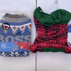 Christmas Dog Hoodie and Sweater Large