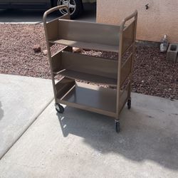 Rolling Metal Cart With Working Wheels