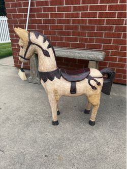 Wooden Horse Statue