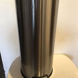 Stainless Steel Round Trash Can $10.00