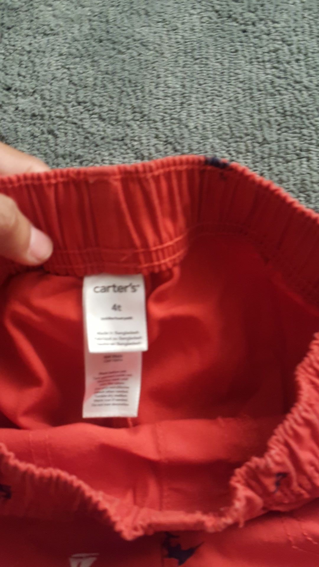 Red shorts size 4t