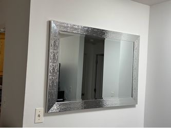Silver wall mirror