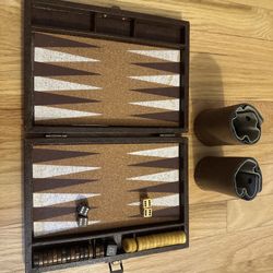 Vintage Travel Backgammon 7 X9” 
