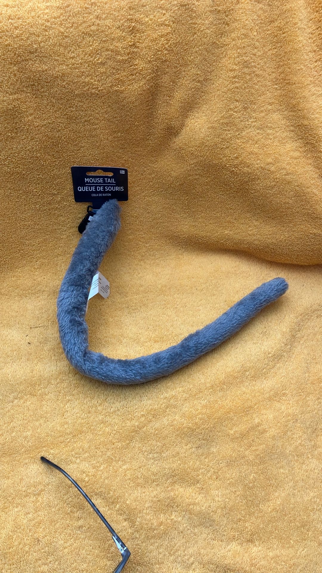 Long Gray Kitty Cat Mouse Tail