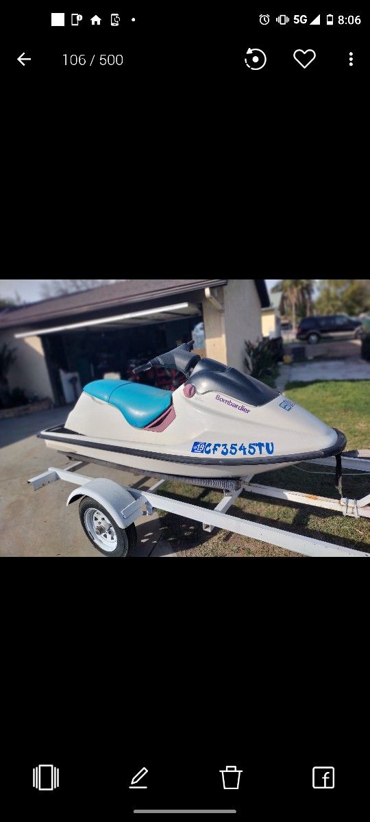 NO TRAILER INCLUDED RUNNING CONDITION seadoo sp NO TRAILER