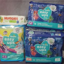 Pack Of 4 Pampers Easy-ups/Huggies Baby Bundle 
