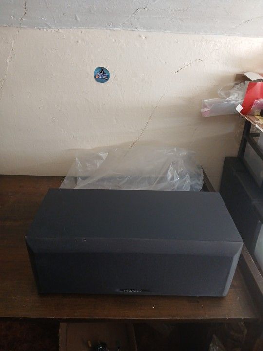 Pioneer S-H052C-K Black Center Speaker 125W Wired Tested Works Home Audio