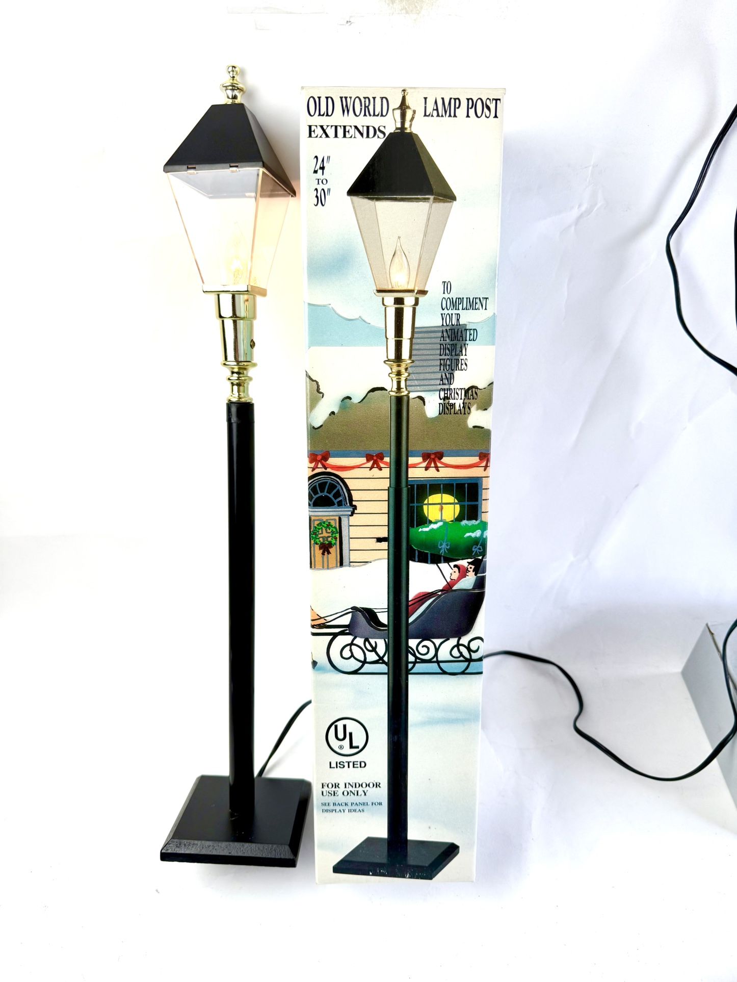 Black Adjustable Old World Lamp Post 24” - 30” Extension Pole